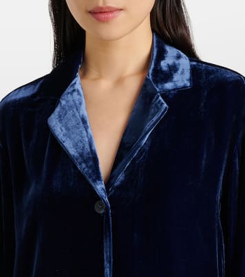 Camisa Beverly de terciopelo | Asceno