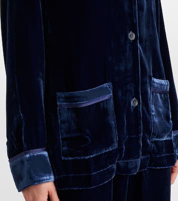 Camisa Beverly de terciopelo | Asceno