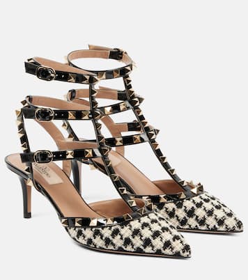 Escarpins Rockstud 65 en tweed et cuir | Valentino Garavani