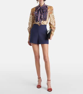Shorts de Crepe Couture con VGold | Valentino