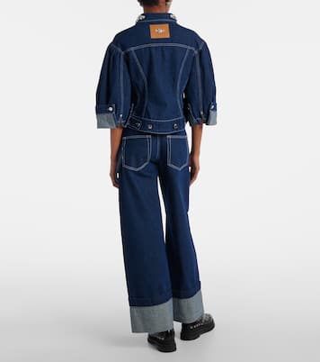 Jeansjacke Turbo mit Kristallen | Simone Rocha