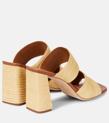 Mules Skylar in rafia e pelle | Staud