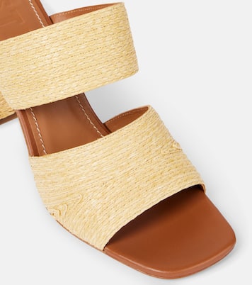 Mules Skylar in rafia e pelle | Staud