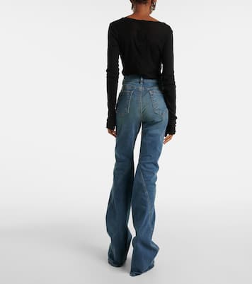 High-rise flared jeans | Rick Owens