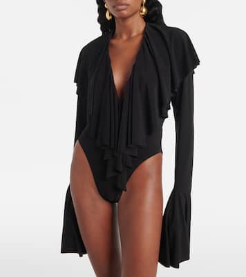 Ruffled bodysuit | Norma Kamali