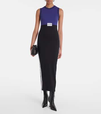 Abito midi in misto cotone a coste | Jean Paul Gaultier