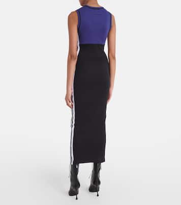 Abito midi in misto cotone a coste | Jean Paul Gaultier