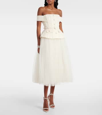 Bridal - Abito midi con paillettes | Self-Portrait