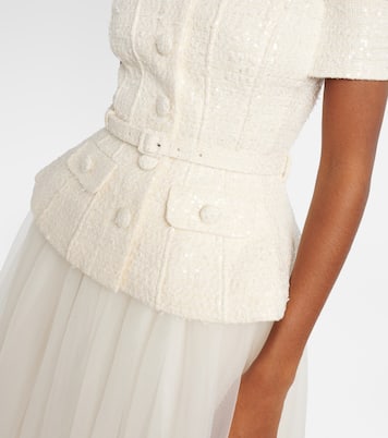 Bridal - Abito midi con paillettes | Self-Portrait