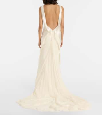 Bridal Arlo wool and silk gown | Danielle Frankel