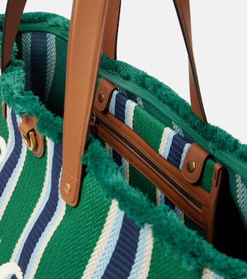 Large logo embroidered canvas tote bag | Gucci