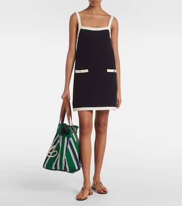 Large logo embroidered canvas tote bag | Gucci