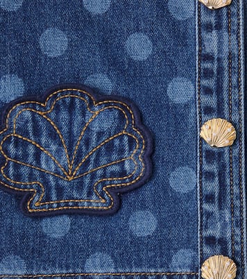 Polka-dot patch-appliqué denim jacket | Self-Portrait Kids