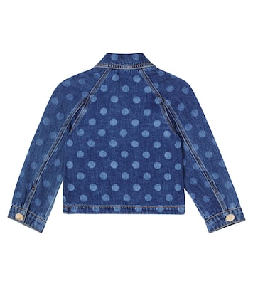 Polka-dot patch-appliqué denim jacket | Self-Portrait Kids