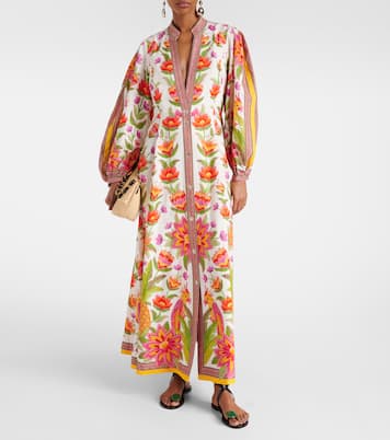 Maxikleid Ararais aus einem Leinengemisch | Farm Rio