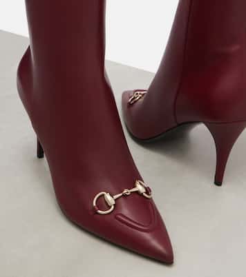 Horsebit 95 leather ankle boots | Gucci