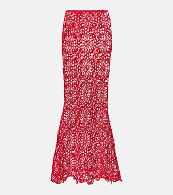 Obie cotton-blend crochet maxi skirt | Norma Kamali