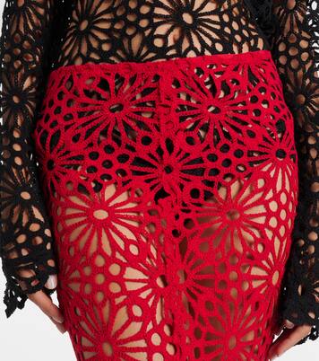 Obie cotton-blend crochet maxi skirt | Norma Kamali