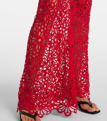 Obie cotton-blend crochet maxi skirt | Norma Kamali