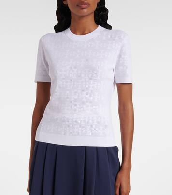 Pull T Monogram en jacquard | Tory Burch