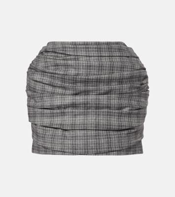 Checked wool and cashmere miniskirt | Magda Butrym