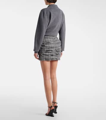 Checked wool and cashmere miniskirt | Magda Butrym