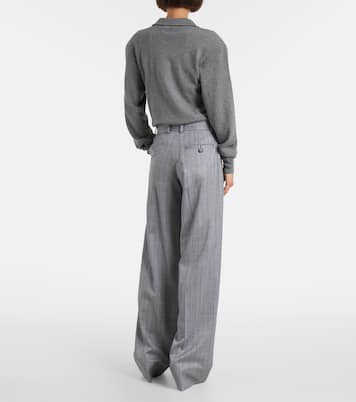 Striped wool wide-leg pants | Stella McCartney