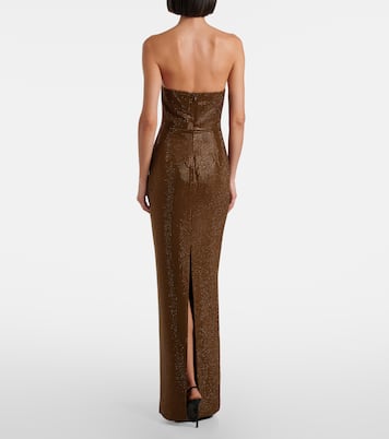 Vestido de fiesta sin tirantes adornado | Roland Mouret
