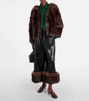 Leather wide-leg pants | Loewe