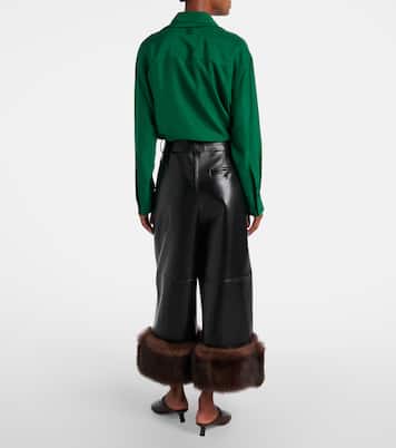 Leather wide-leg pants | Loewe