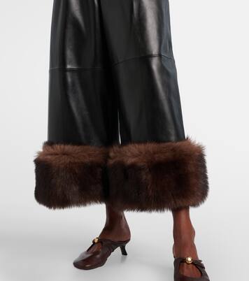 Leather wide-leg pants | Loewe