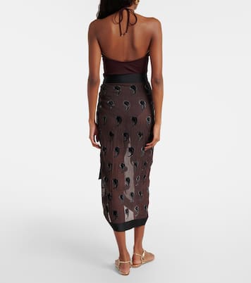 Paisley silk-blend beach cover-up | Tory Burch