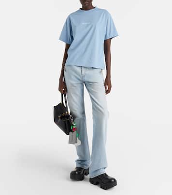 Logo embroidered cotton jersey T-shirt | Balenciaga