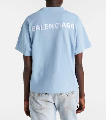 Logo embroidered cotton jersey T-shirt | Balenciaga