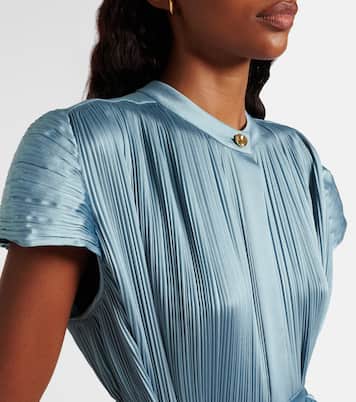 Phare plissé satin midi dress | Joseph
