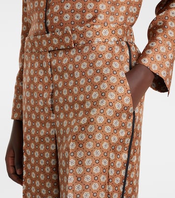 Graphic Dreams printed silk twill palazzo pants | Dorothee Schumacher