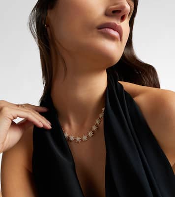 Starburst 18kt gold necklace with diamonds | David Yurman