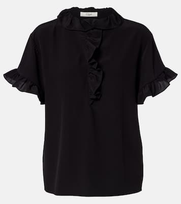 Ruffled silk crêpe de chine top | Chloé