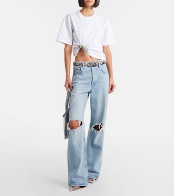 Embellished cotton jersey T-shirt | Area