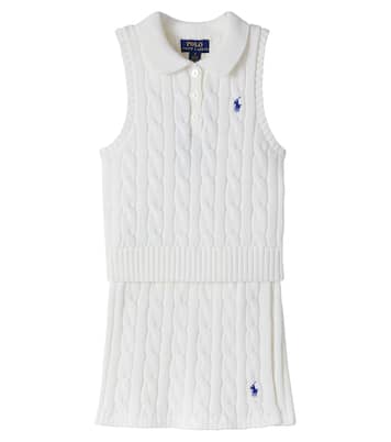 Cable-knit cotton top and skirt set | Polo Ralph Lauren Kids