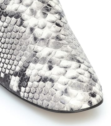 Snake-effect leather ballet flats | Joseph