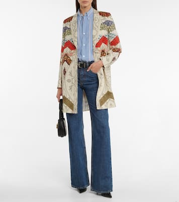Abrigo en mezcla de lino estampado | Etro
