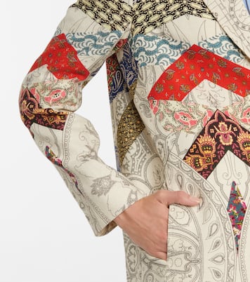 Abrigo en mezcla de lino estampado | Etro