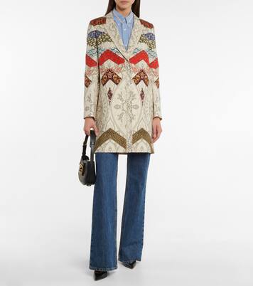 Abrigo en mezcla de lino estampado | Etro