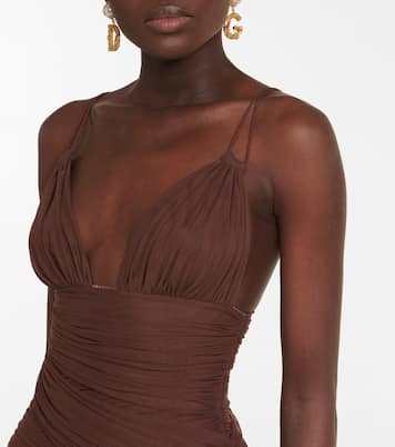 V-neck ruched minidress | Dolce&Gabbana