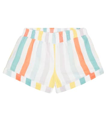 Shorts de lino y algodón a rayas | Stella McCartney Kids