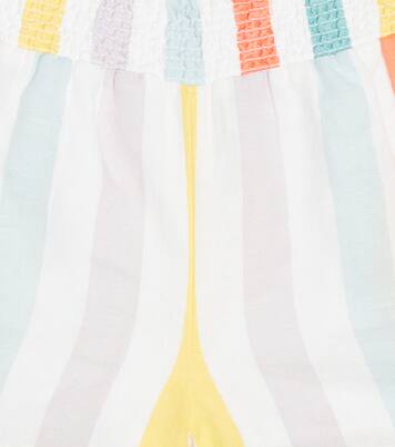 Shorts de lino y algodón a rayas | Stella McCartney Kids