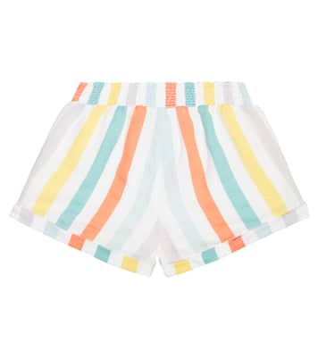 Shorts de lino y algodón a rayas | Stella McCartney Kids