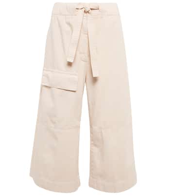 Pantalon ample à taille haute en coton | Dries Van Noten