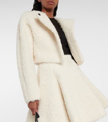 Abrigo de alpaca y algodón cropped | Alaïa
